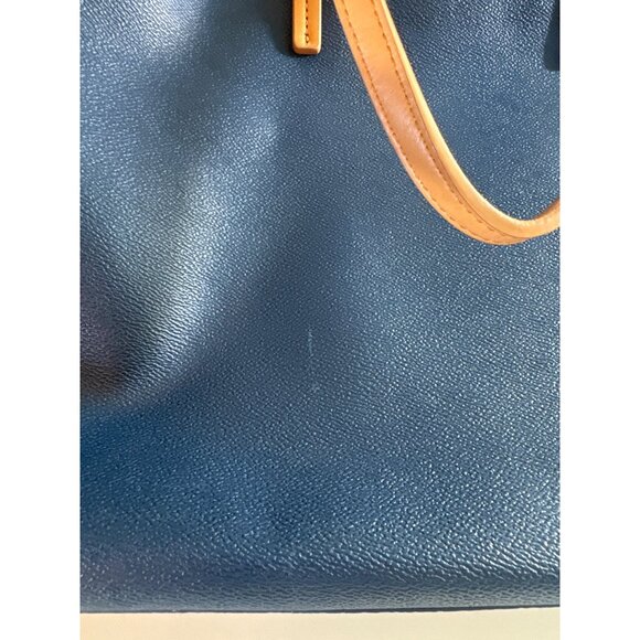 Tory Burch Blue and Tan Tote Bag - Picture 9 of 12